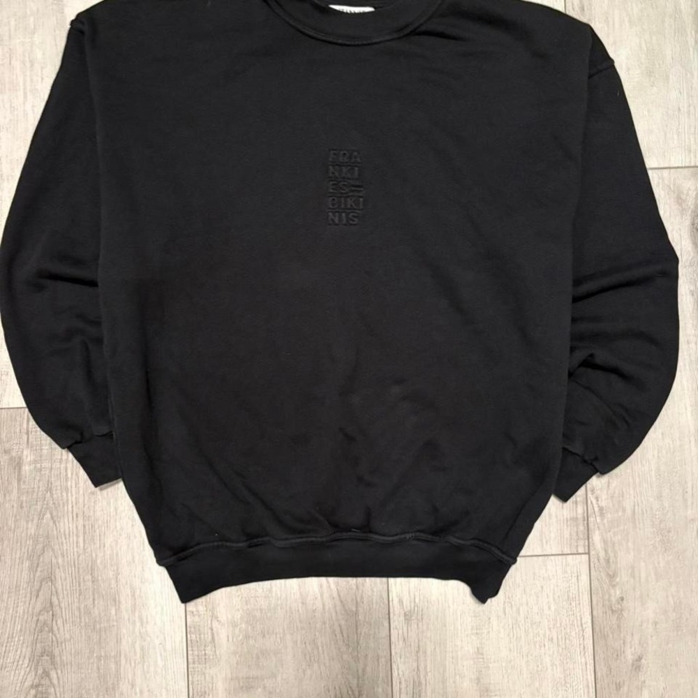 Frankie bikinis Black crewneck‎ sweatshirt size m woman